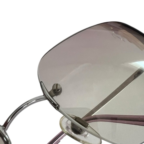 Chanel CC Rhinestone Logo Rimless Sunglasses - Picture 10 of 11